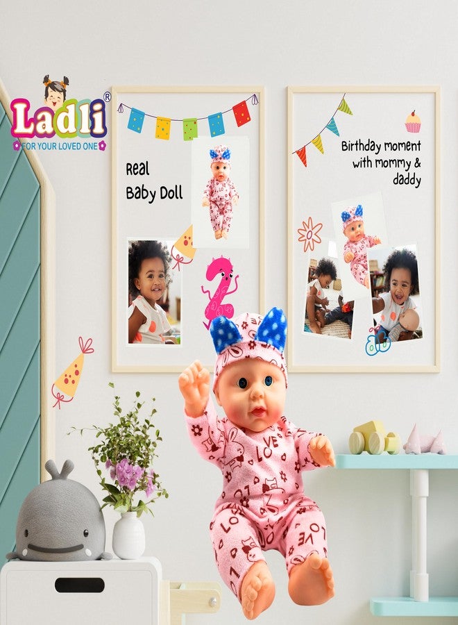 Ladli Realistic Newborn Baby Doll with Feeding Toy for Kids and Gift for Kids (Pink) - Image 2